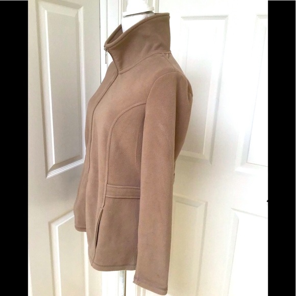 Denim & Company Brown 100% Polyester ZIP Front Jacket. So Warm & Cozy. - Picture 9 of 11